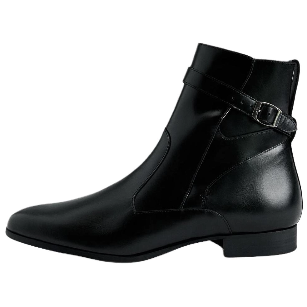 Bobby Gillespie x ZARA Kate Moss Collaboration Ankle Boots Men's Black