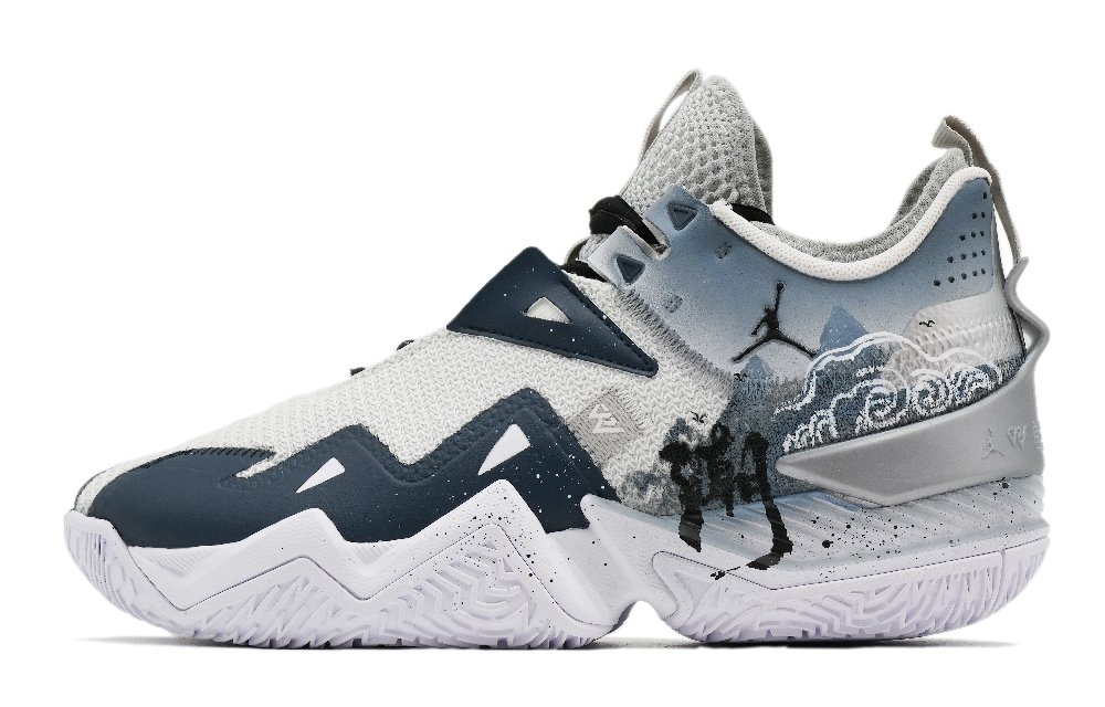 JORDAN One Take 1 Vintage Basketball Shoes Men's Mid top Black/White