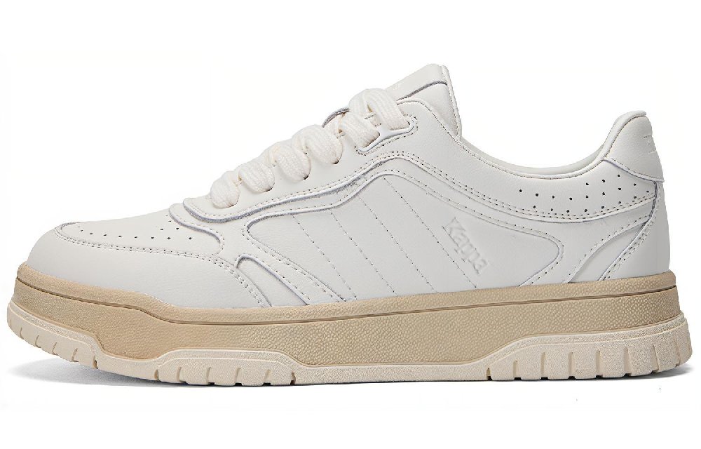 Kappa Anti-Slip Wear-Resistant Low-Top Skateboard Shoes Women's Classic White