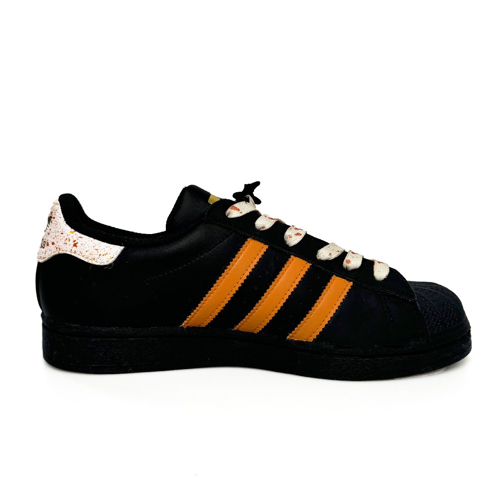 Adidas Originals SUPERSTAR Slip-Resistant Low-Top Skateboard Shoes Unisex Black Orange