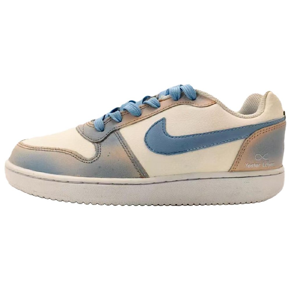 Nike EBERNON Anti Slip Wear Resistant Low Top Skateboard Shoes Women's Blue Yellow