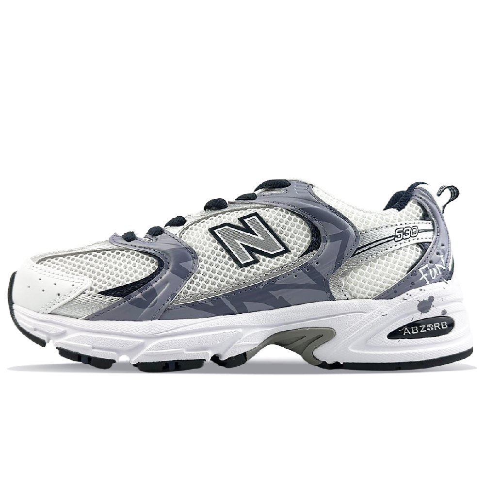 New Balance NB 530 Cushioning Anti-Slip Wear-Resistant Breathability Low-Top Running Shoes Unisex White Gray