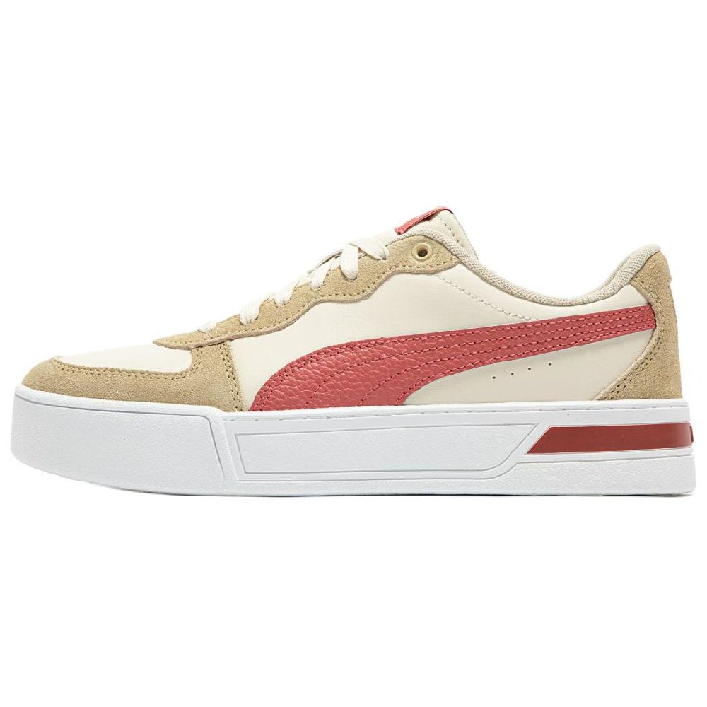PUMA Sky Series Low Top Skateboard Shoes Women's Light Brown Red
