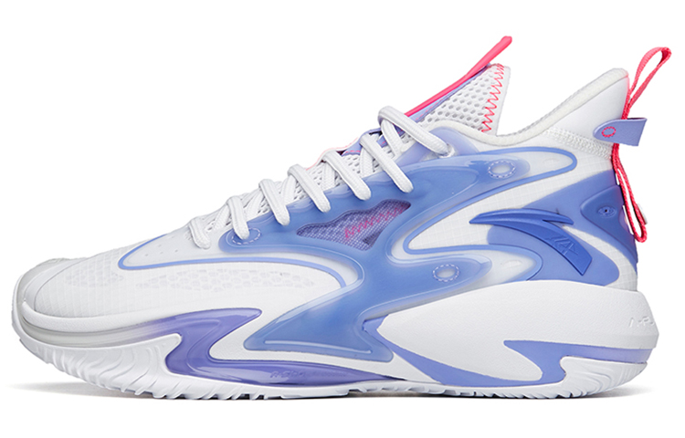 Anta Berserk 3 Anti-Slip Wear-Resistant High-Top Basketball Shoes Men's White Purple