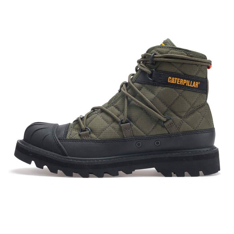 Nigel Cabourn x CAT Omaha Alt Lace Wear-Resistant Slip-Resistant Short Outdoor Boots High-Top Unisex Khaki Green