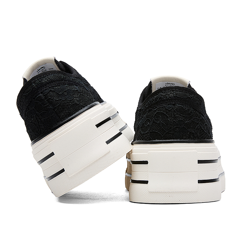 JEEP SPIRIT Low Top Canvas Shoes Women's Black