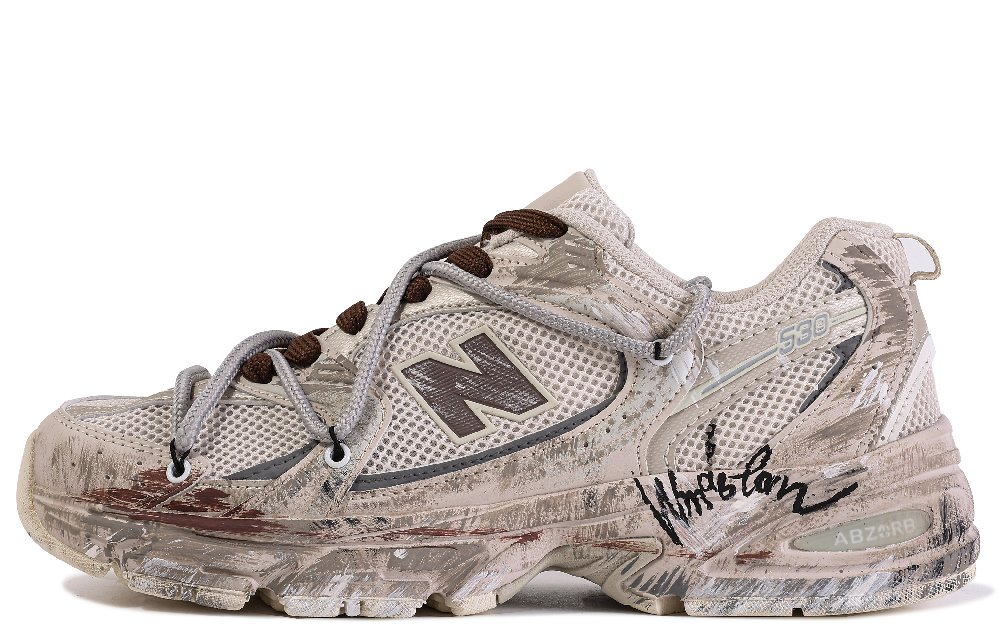 New Balance NB 530 Anti Slip Wear Resistant Breathable Lightweight Low Top Running Shoes Unisex Khaki