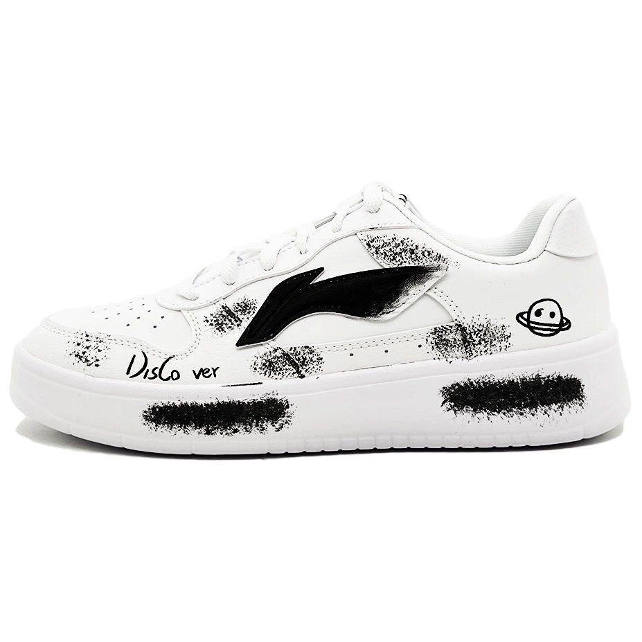 LiNing Pontoon Boats Slip Resistant, Abrasion Resistant, Breathable Low top Skateboard Shoes Women's Black