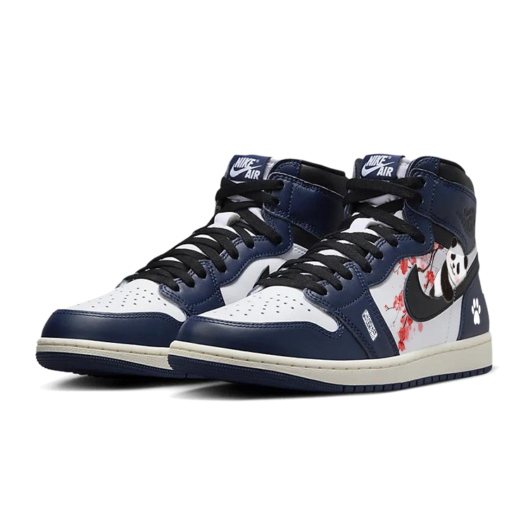 Jordan Air Jordan 1 Vintage Basketball Shoes Unisex High Top White/Blue