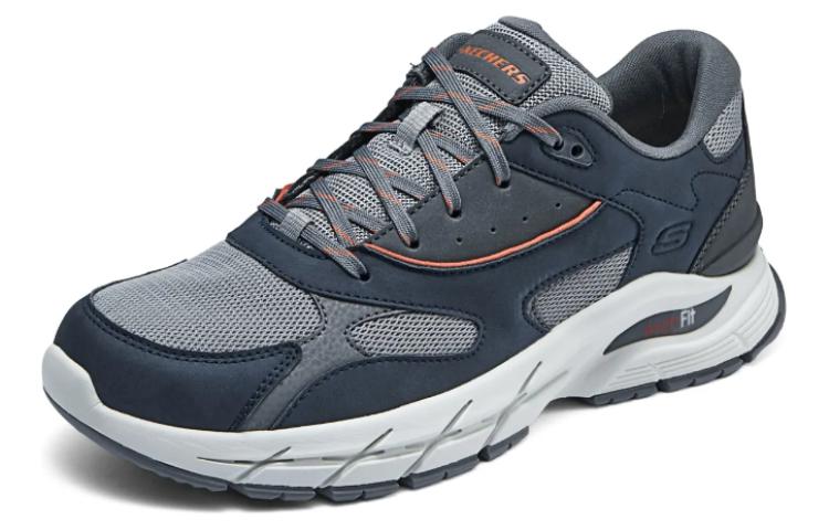 Skechers Durable Breathable Low-Top Casual Shoes Men's Blue Gray