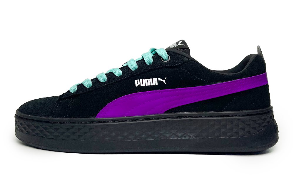 PUMA Smash Platform Purple Qi From The East Low-Top Skateboard Shoes Women's Purple Black