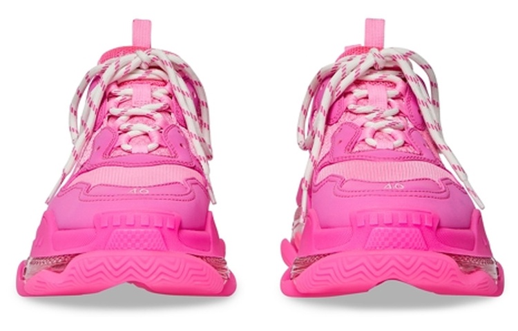 Balenciaga Triple S Low-Top Chunky Sneakers Women's Neon Pink купить в интернет-магазине Yoocart с быстрой доставкой по России.