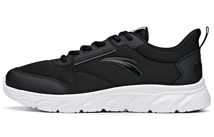 Anta Cushioned Slip-Resistant Breathable Lightweight Low-Top Running Shoes Men's Black Gray