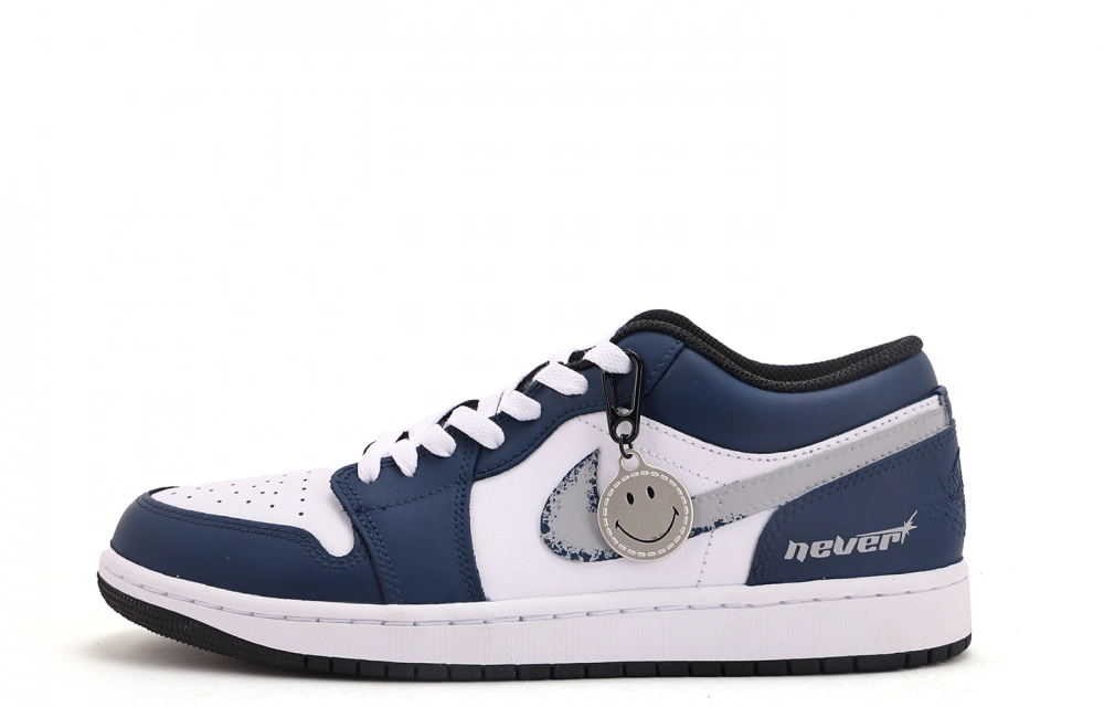 Jordan Air Jordan 1 Abrasion Resistant Coverage Low top Vintage Basketball Shoes Unisex Blue White