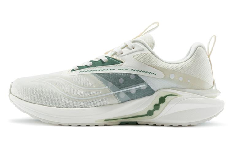 Saucony Coyote Hybrid Anti-Slip Wear-Resistant Low-Top Running Shoes Unisex White Green