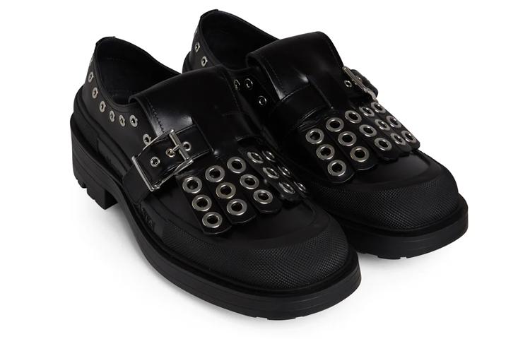 Alexander McQueen Buckle Detailed Monk Shoes