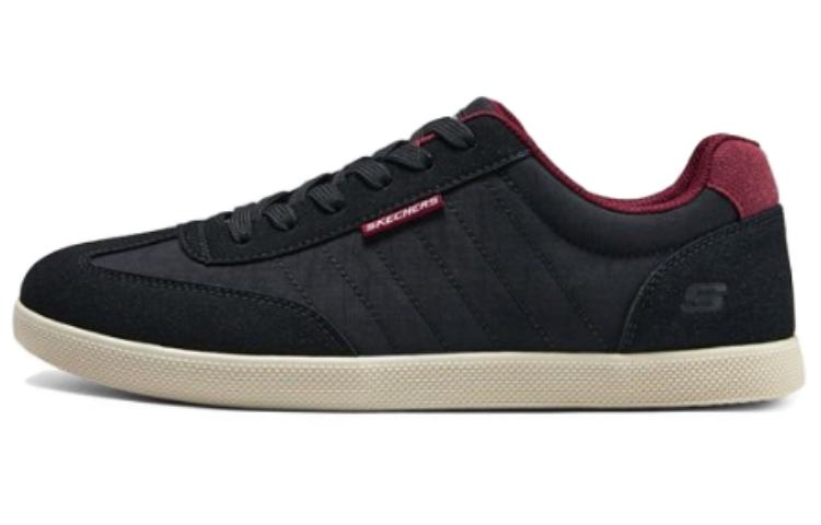 Skechers Cushioning, Wear Resistant Low Top Skateboard Shoes Men's Black