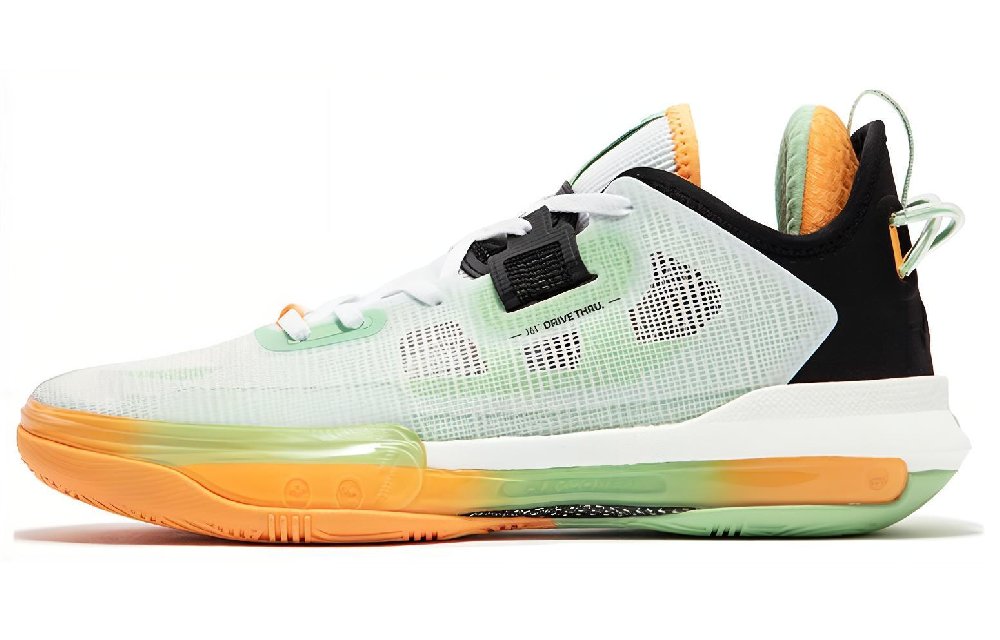 361° Ultra Star 1.0 Pro Pro Anti-Slip Wear-Resistant Low-Top Basketball Shoes Men's White Fig Green