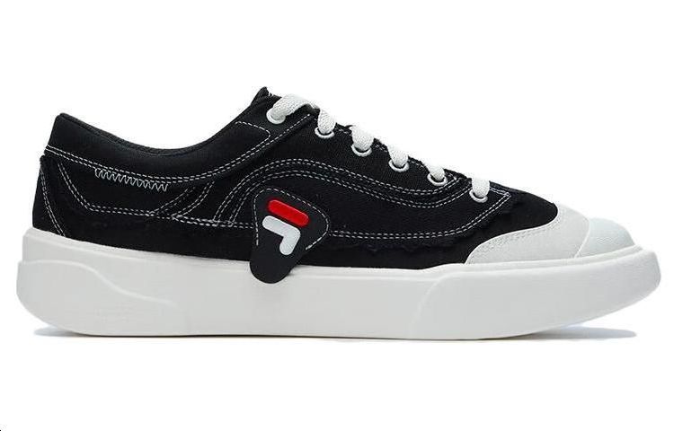 FILA FUSION CURVE Low Top Canvas Shoes Men's Black White