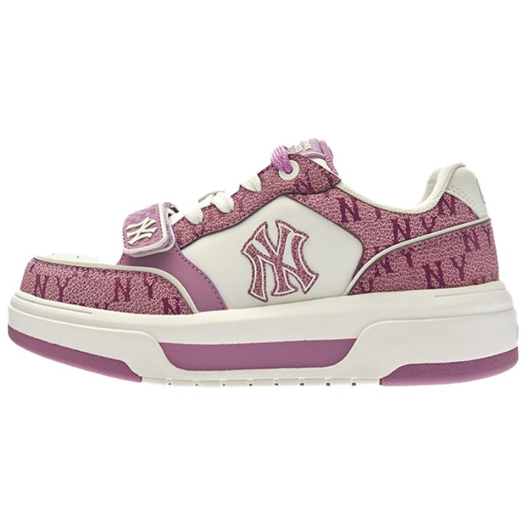 MLB New York Yankees Abrasion Resistant Slip Resistant Low Top Skateboard Shoes Unisex Pink