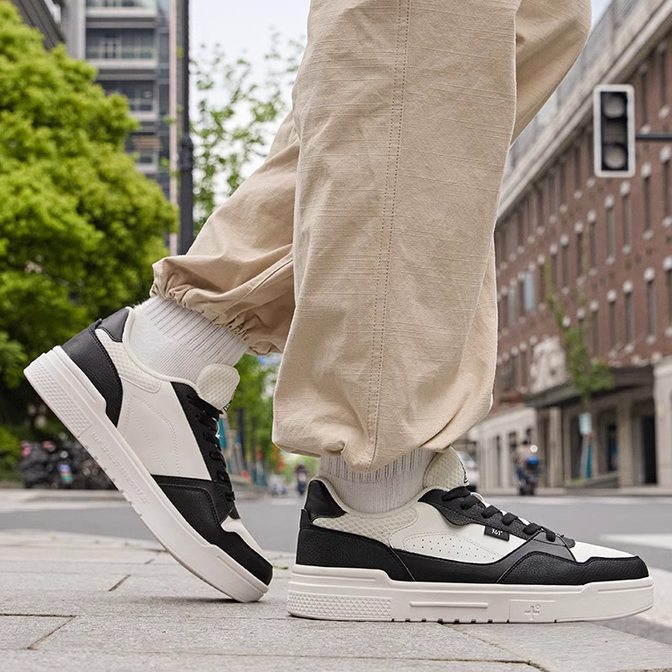 361° Anti-Slip Wear-Resistant Low-Top Skateboard Shoes Men's White Black купить в интернет-магазине Yoocart с быстрой доставкой по России.