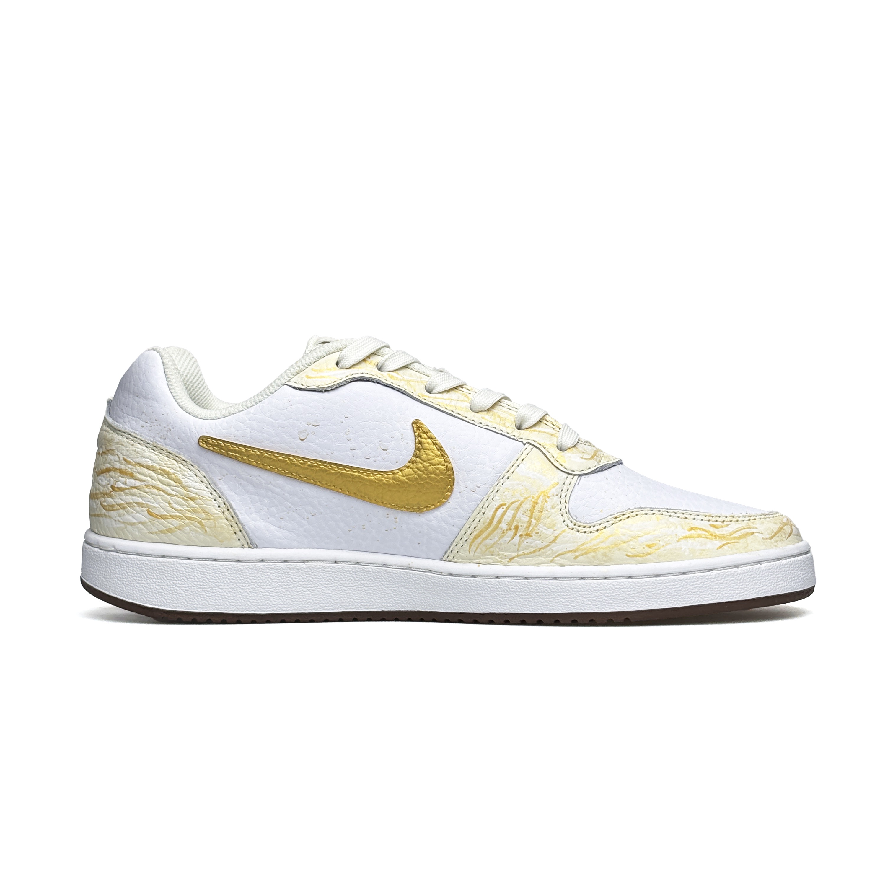 Nike EBERNON WAO Slip Resistant Abrasion Resistant Low top Skateboard Shoes Men's Gold