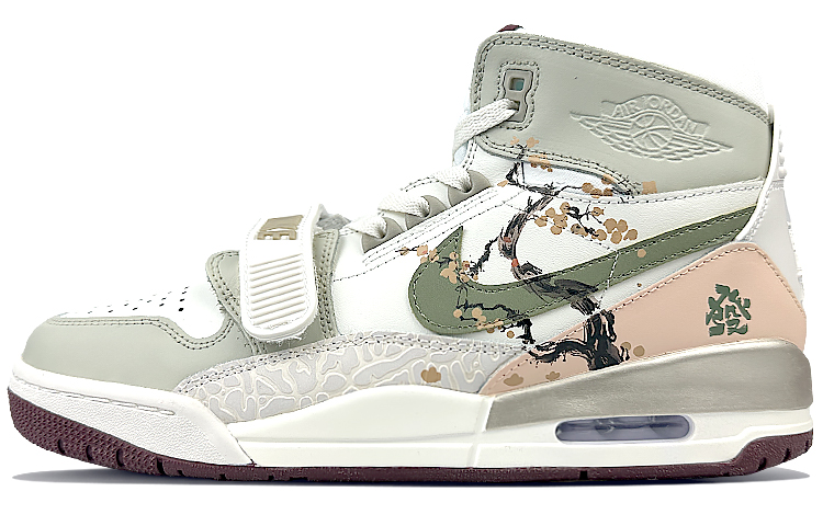 Jordan Legacy 312 High-Top Vintage Basketball Shoes Men's White Green