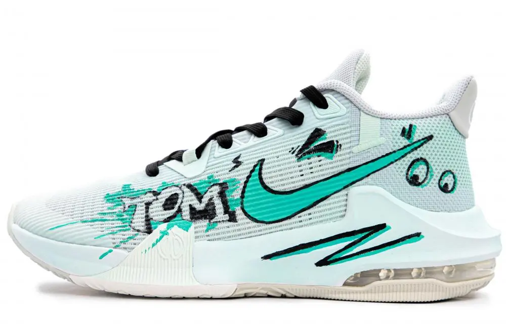 Nike Air Max Impact Cushioning Anti-Slip And Wear-Resistant Low-Top Basketball Shoes Men's Gray Green