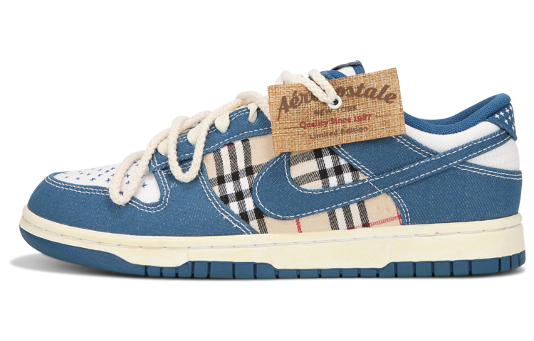 Nike Dunk Low Low-Top Skateboard Shoes Men's Blue