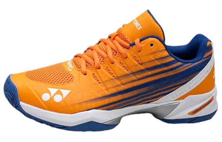 YONEX Power Cushion Cushioned Slip-Resistant Low-Top Tennis Shoes Unisex White Orange