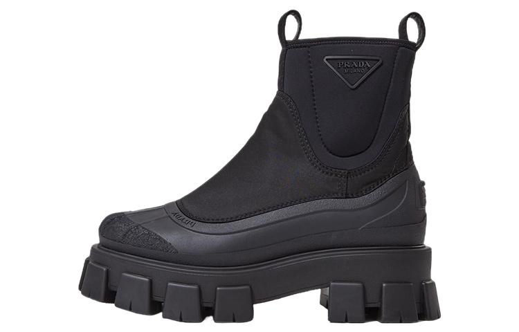 PRADA Monolith Ankle Boots Men's Black