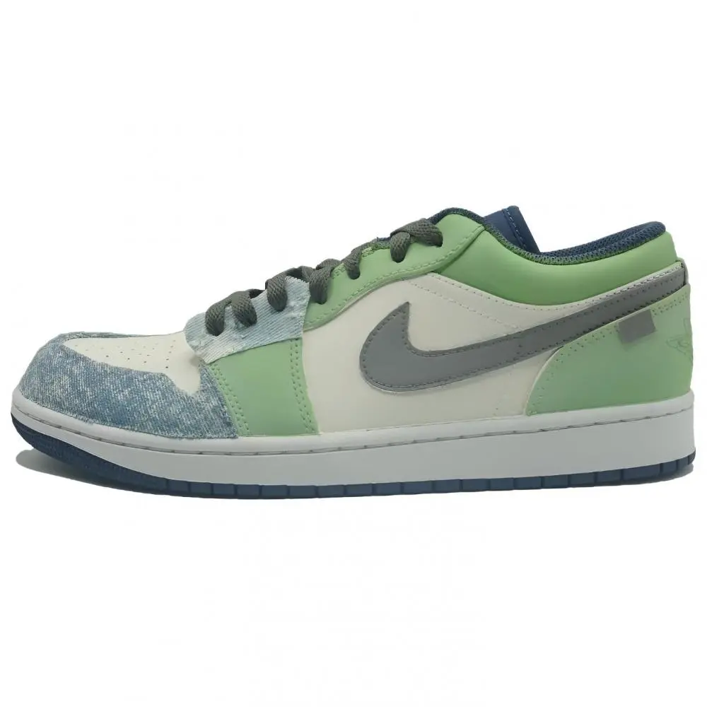 Jordan Air Jordan 1 Abrasion Resistant Low top Vintage Basketball Shoes Men's Green