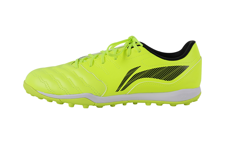 LiNing TF Rubber Broken Studs Cushioning, Slip Resistant, And Abrasion Resistant Soccer Shoes Men's Neon Green
