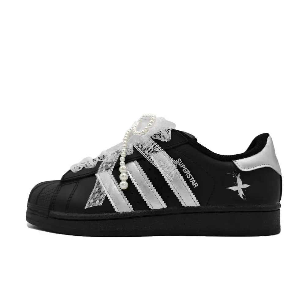 Adidas Originals Superstar 2 Silver Wing Iridescent Low top Skateboard Shoes Unisex Silver