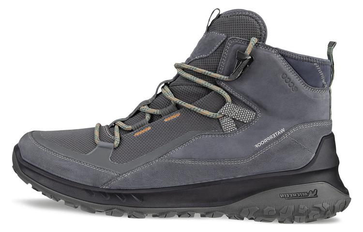 Ecco High-Top Sports Casual Shoes Men's Gray