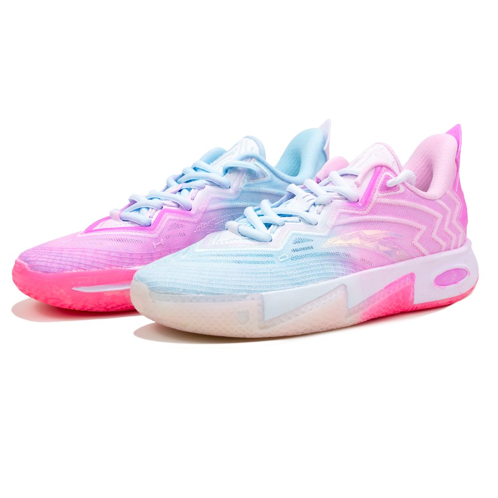 Anta KAI 2 Cushioning, Abrasion Resistant, And Resilient Properties Low Top Basketball Shoes Men's Blue Pink Mismatched