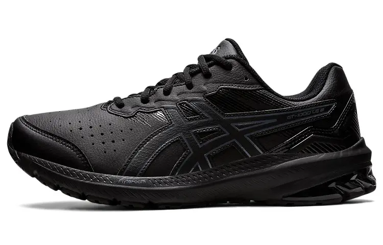 Asics GT 1000 Leather 2 Low top Running Shoes Men's Extreme Night Black