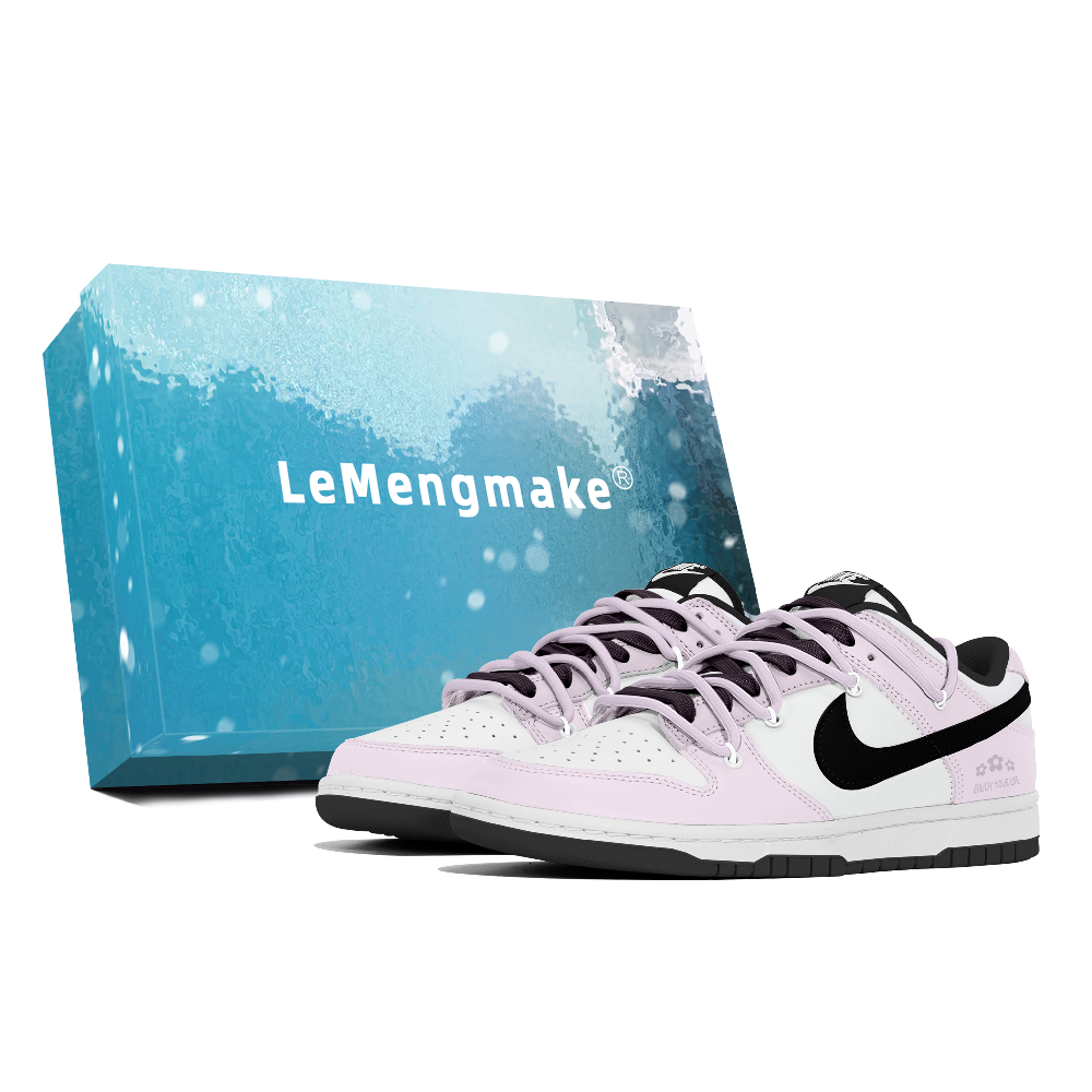 Nike Dunk Abrasion Resistant Low Top Skateboard Shoes Unisex Purple