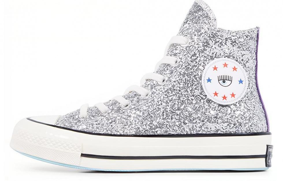 Converse Chuck Taylor All Star 70 Hi Chiara Silver Glitter Purple Women's