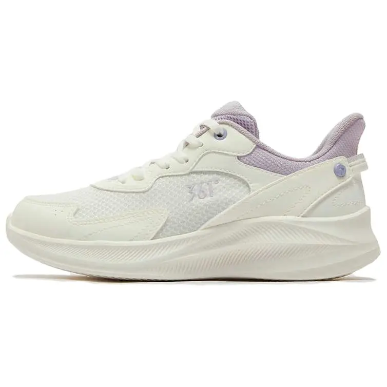 361° Abrasion Resistant Breathable Low Top Long Distance Running Shoes Women's Feather White Micro Grape Purple