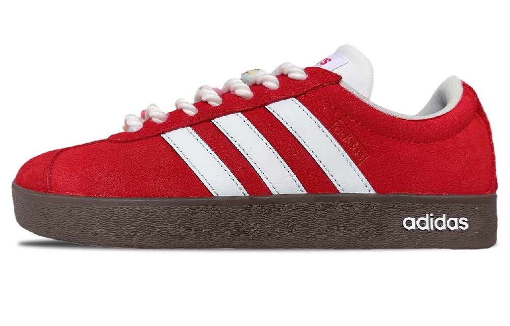 Adidas Neo VL Court 2.0 Breathable Moisture Wicking Low Top Skateboard Shoes Unisex Scarlet