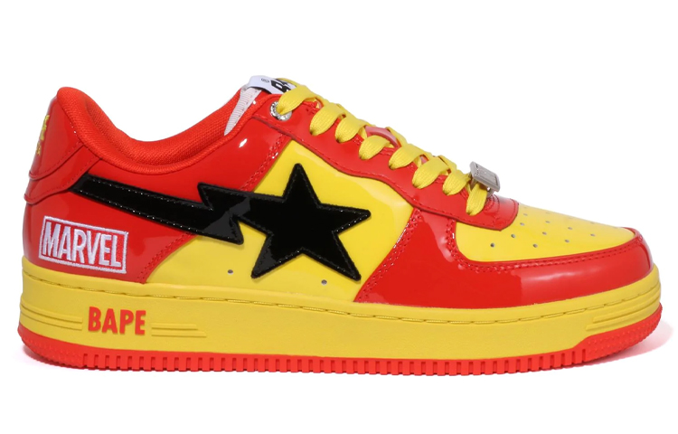 A BATHING APE X Marvel Bape Sta 'Red Yellow Black' Women's