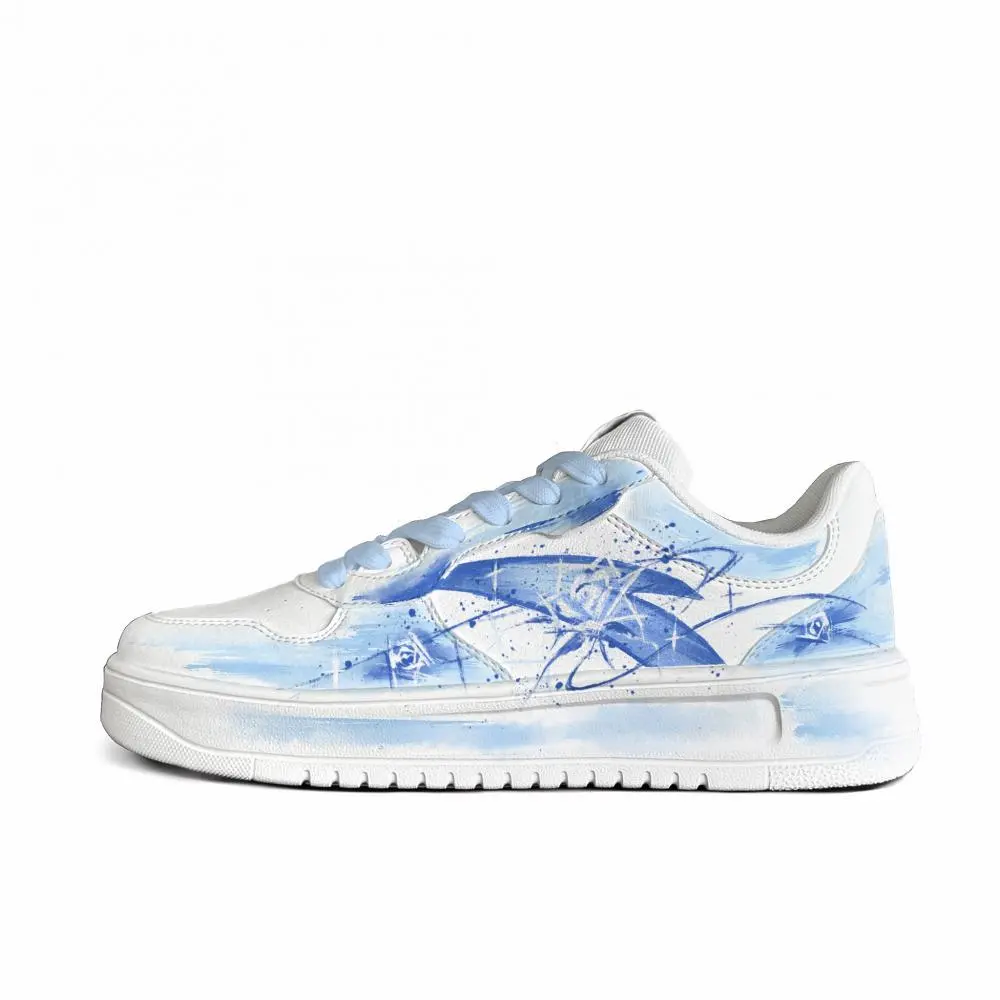 Anta Relaxed Abrasion Resistant Slip Resistant Low Top Skateboard Shoes Women's Sky Blue