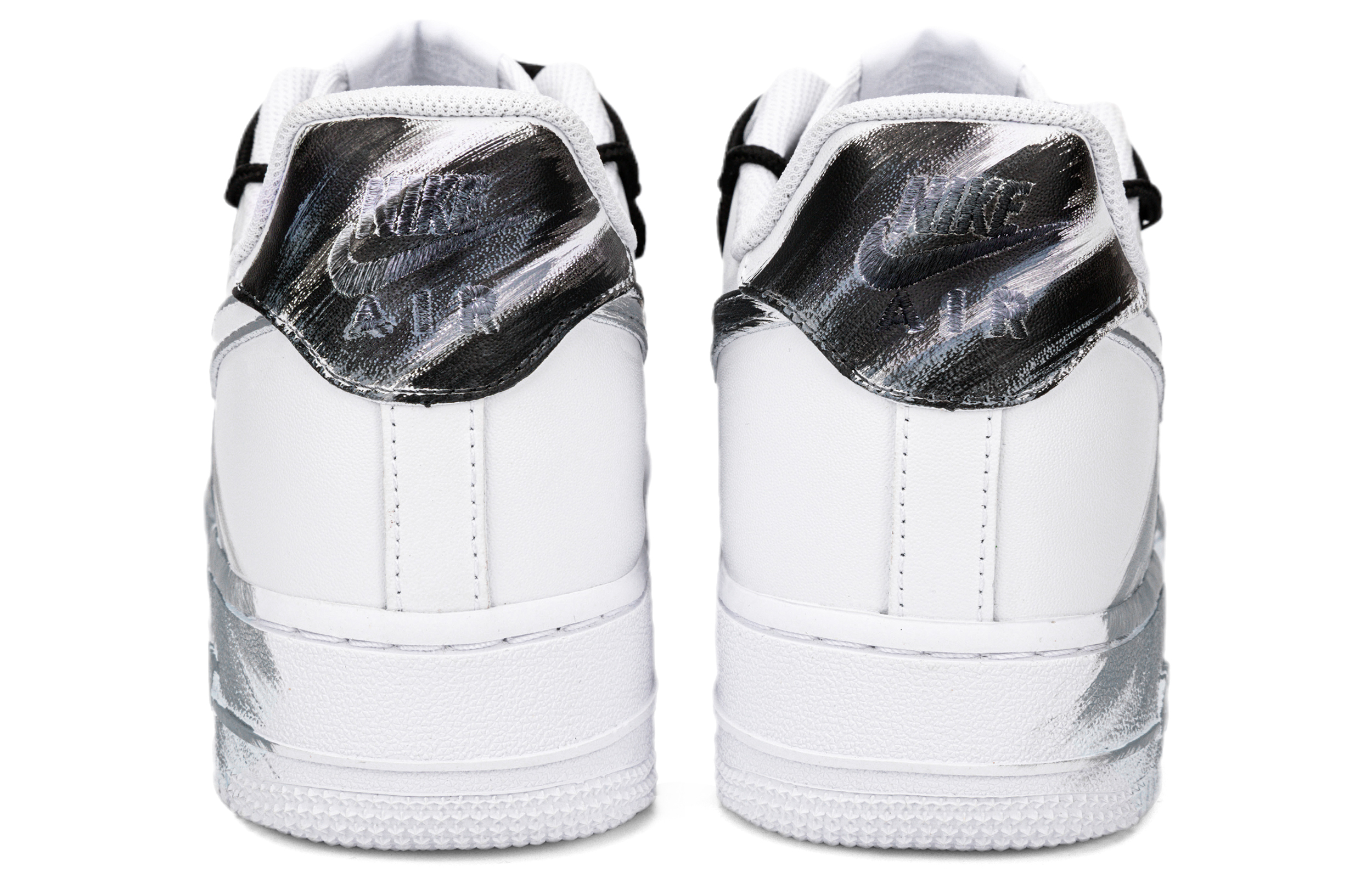 Nike Air Force 1 Slip Resistant Low Top Skateboard Shoes Men's Black White