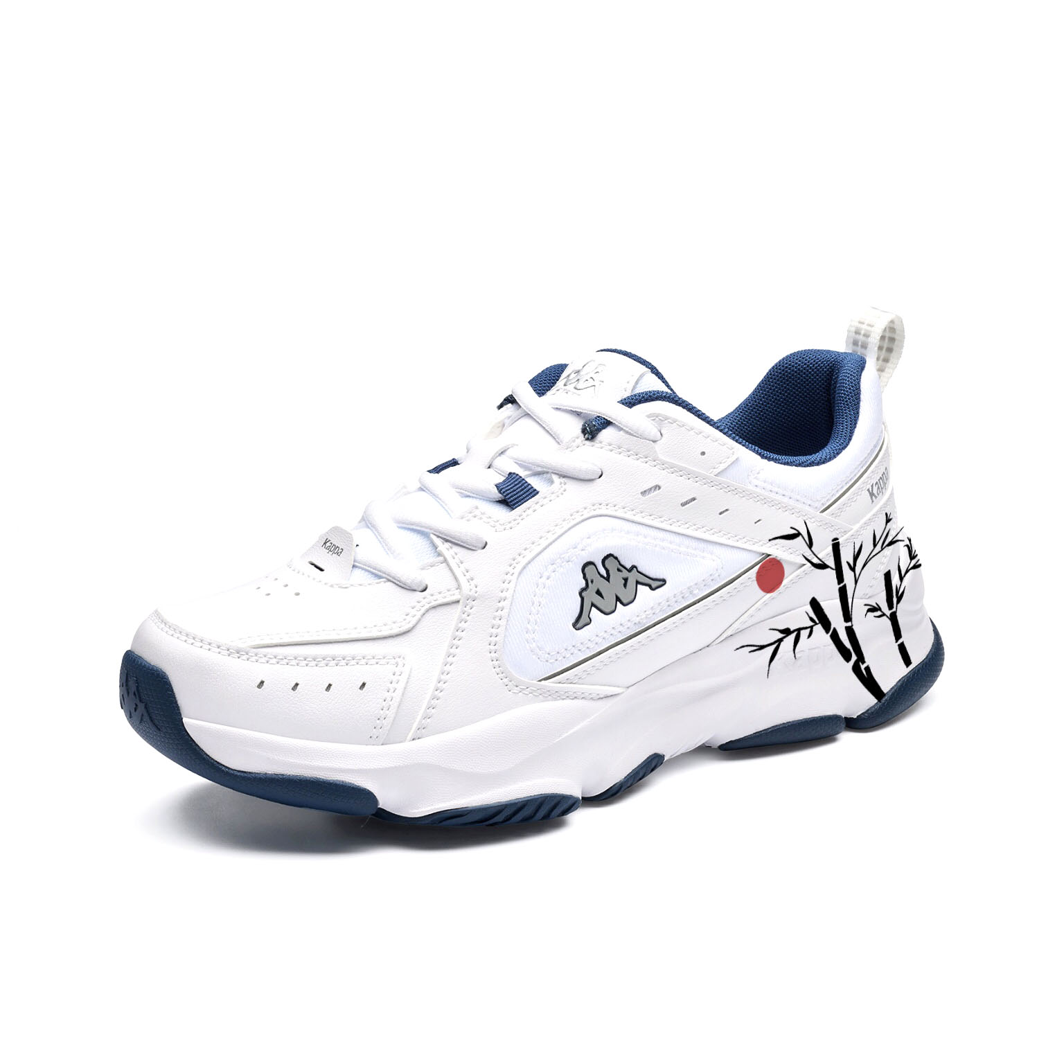 Kappa Anti Slip Wear Resistant Low Top Chunky Sneakers Unisex White Blue купить в интернет-магазине Yoocart с быстрой доставкой по России.