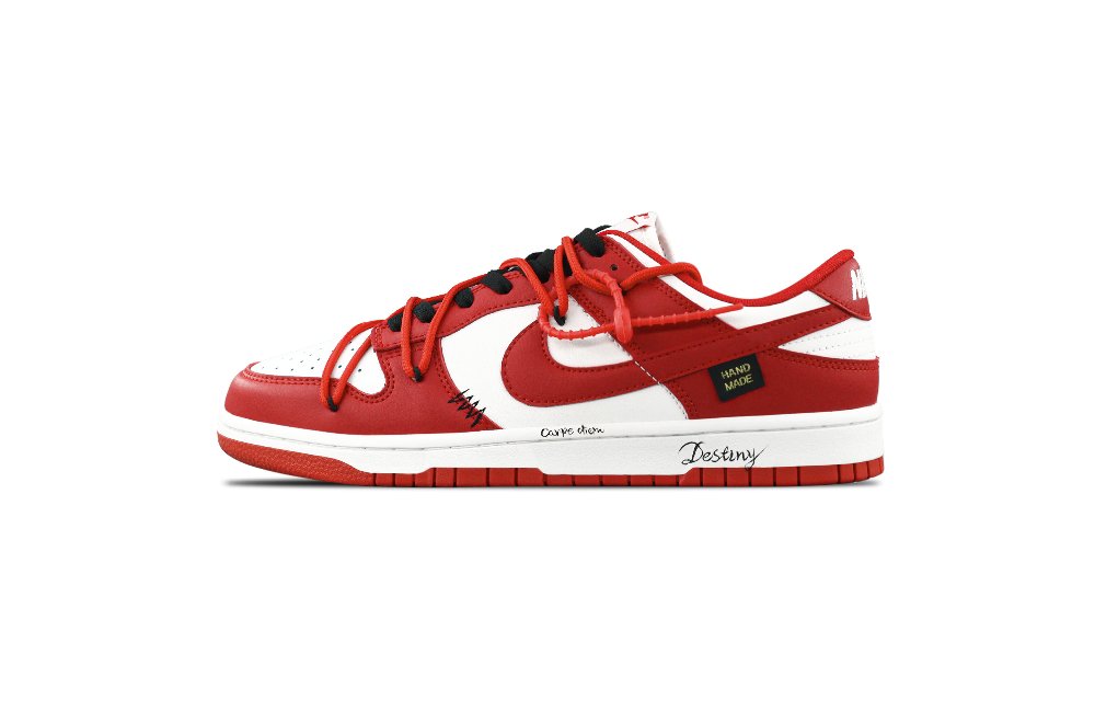 Nike Dunk Skateboard Shoes Unisex Low Top Red/Black