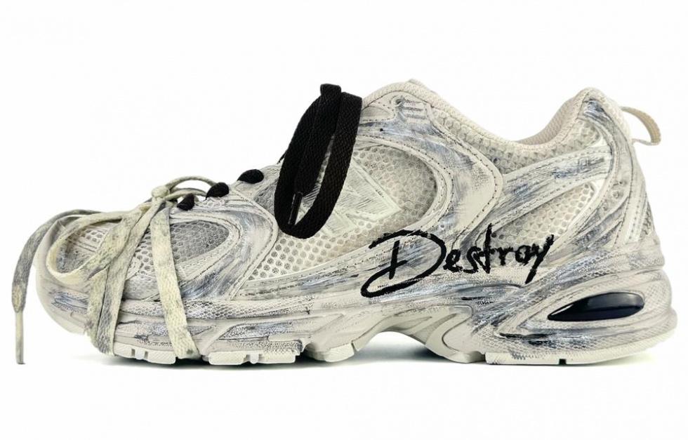 New Balance NB 530 Cushioning, Slip Resistant, And Abrasion Resistant Low Top Casual Running Shoes Unisex Beige Gray