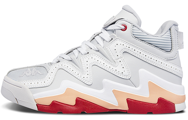 Kappa Cushioned Slip Resistant Mid Top Vintage Basketball Shoes Women's Gray White