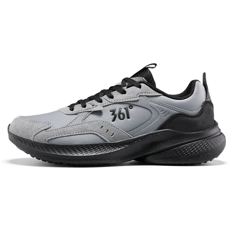 361° Wear resistant And Lightweight Low top Casual Running Shoes Men's Gray