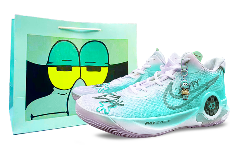 Nike KD Trey 5 IX Ep Ocean Collection Anti-Slip Wear-Resistant Mid-Top Basketball Shoes Unisex Green